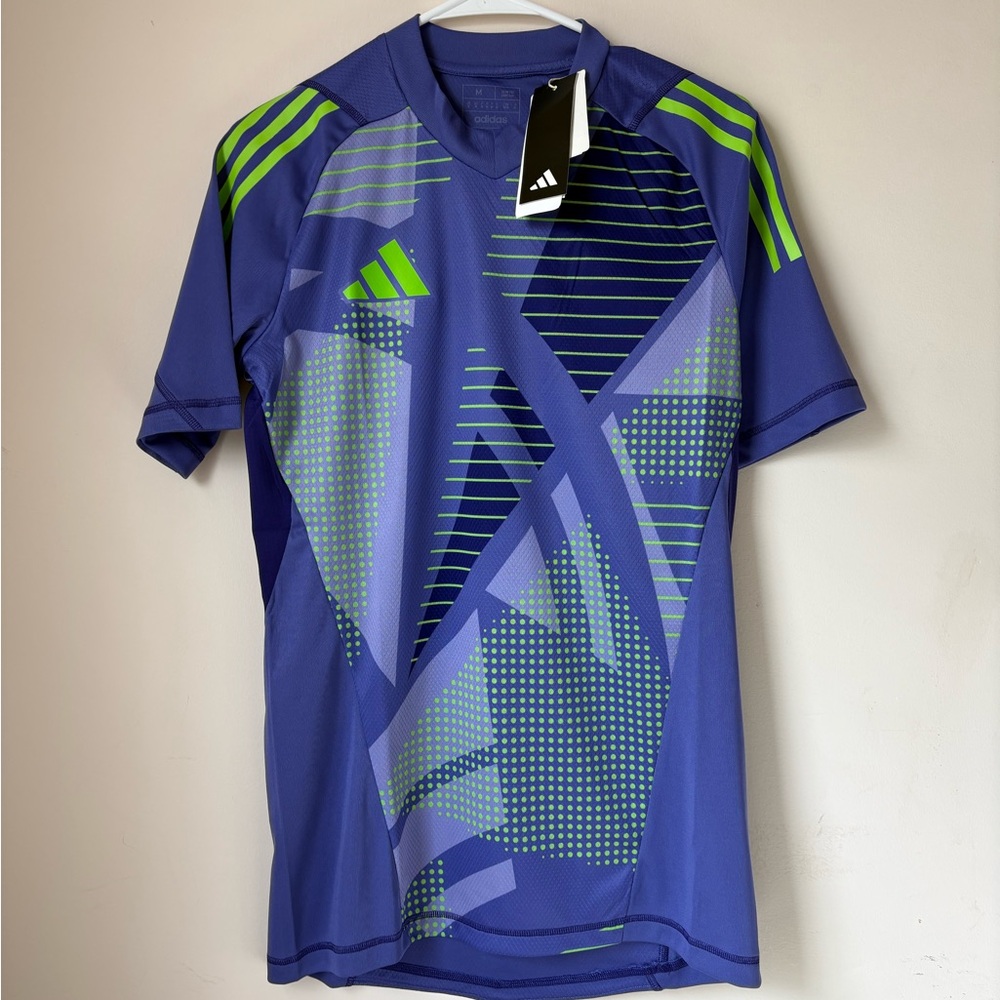 ADIDAS T24 PRO Goalkeeper Jersey Short Sleeve Purple Men’s Medium Slim Fit NWT
